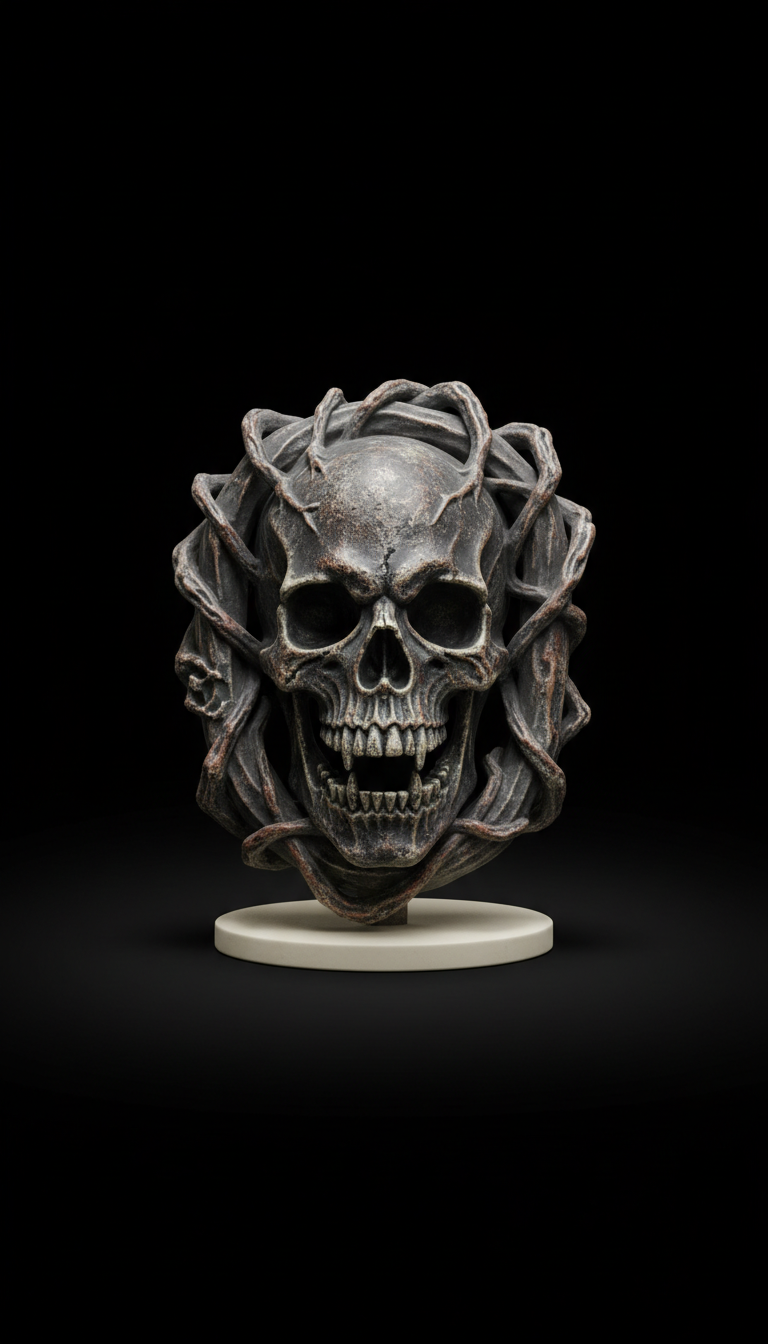Aged Bronze Horror Motif Cover
