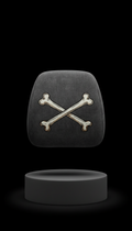 Phantom Grey Crossbones Headrest Cover